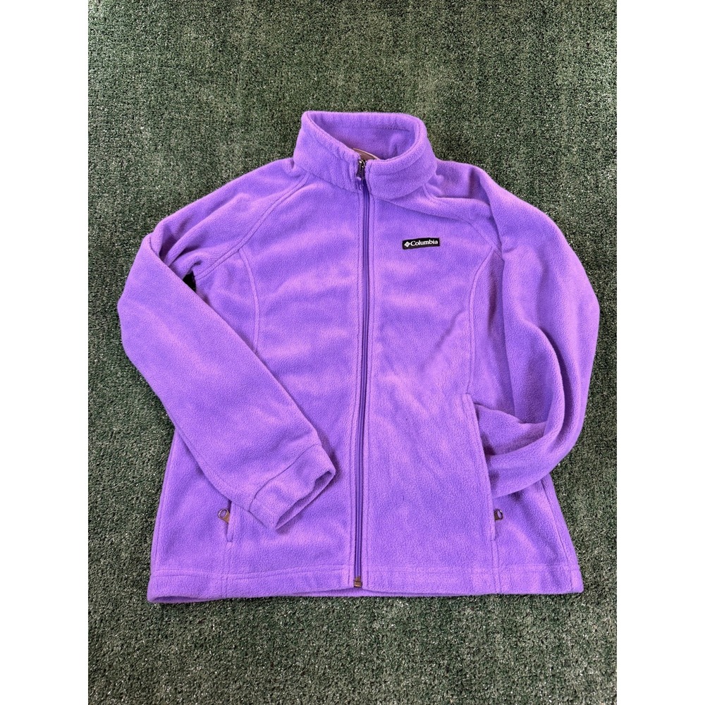 Columbia Women's Purple Full-Zip Fleece Jacket Size L
